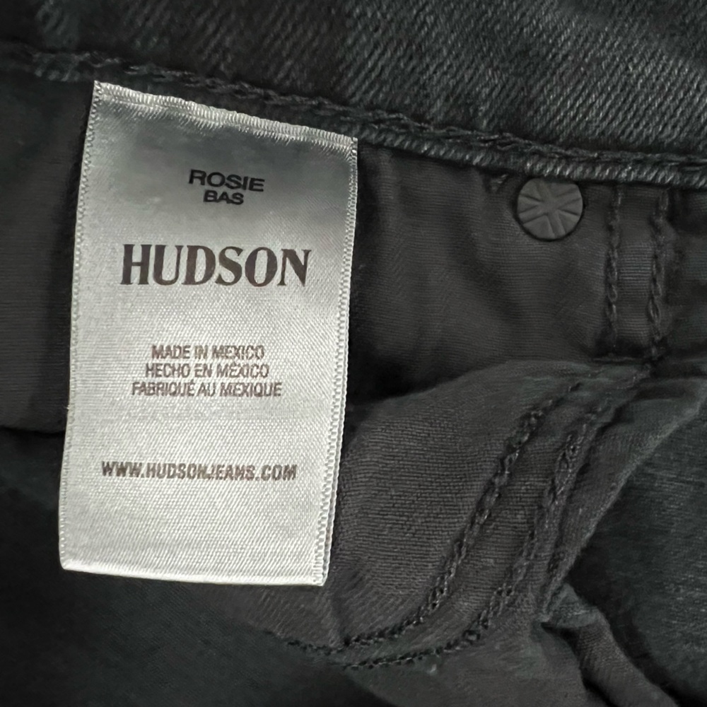 NWT $195 Hudson Rosie Wide Leg Ankle  Jean - Ash Black - Picture 10 of 11